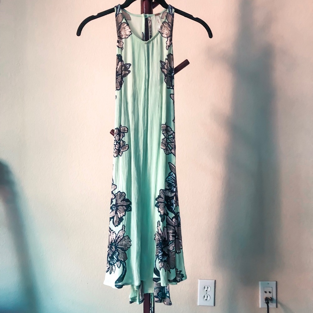 Floral Slip Dress with Strappy Back